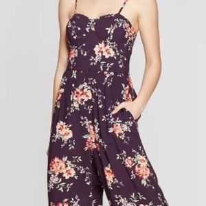 Floral capri pant jumpsuit  -xhilaration